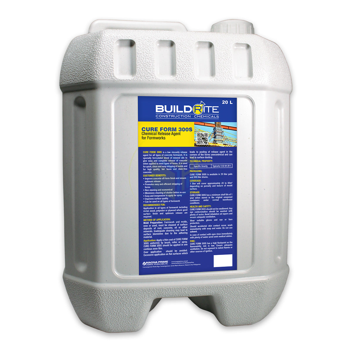 Buildrite Cureform 300S is a low viscosity release agent for all types of concrete formwork