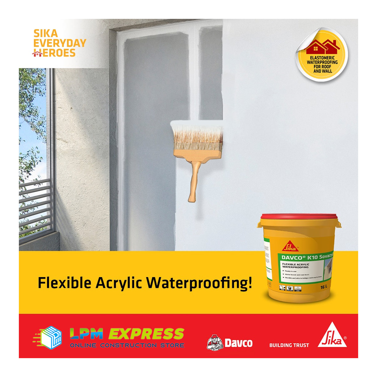 Davco K10 Sovacryl - Flexible Acrylic Waterproofing 西卡