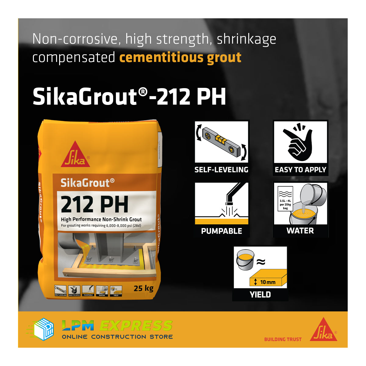 SikaGrout 212 Non Shrink Cementitious Grout 西卡